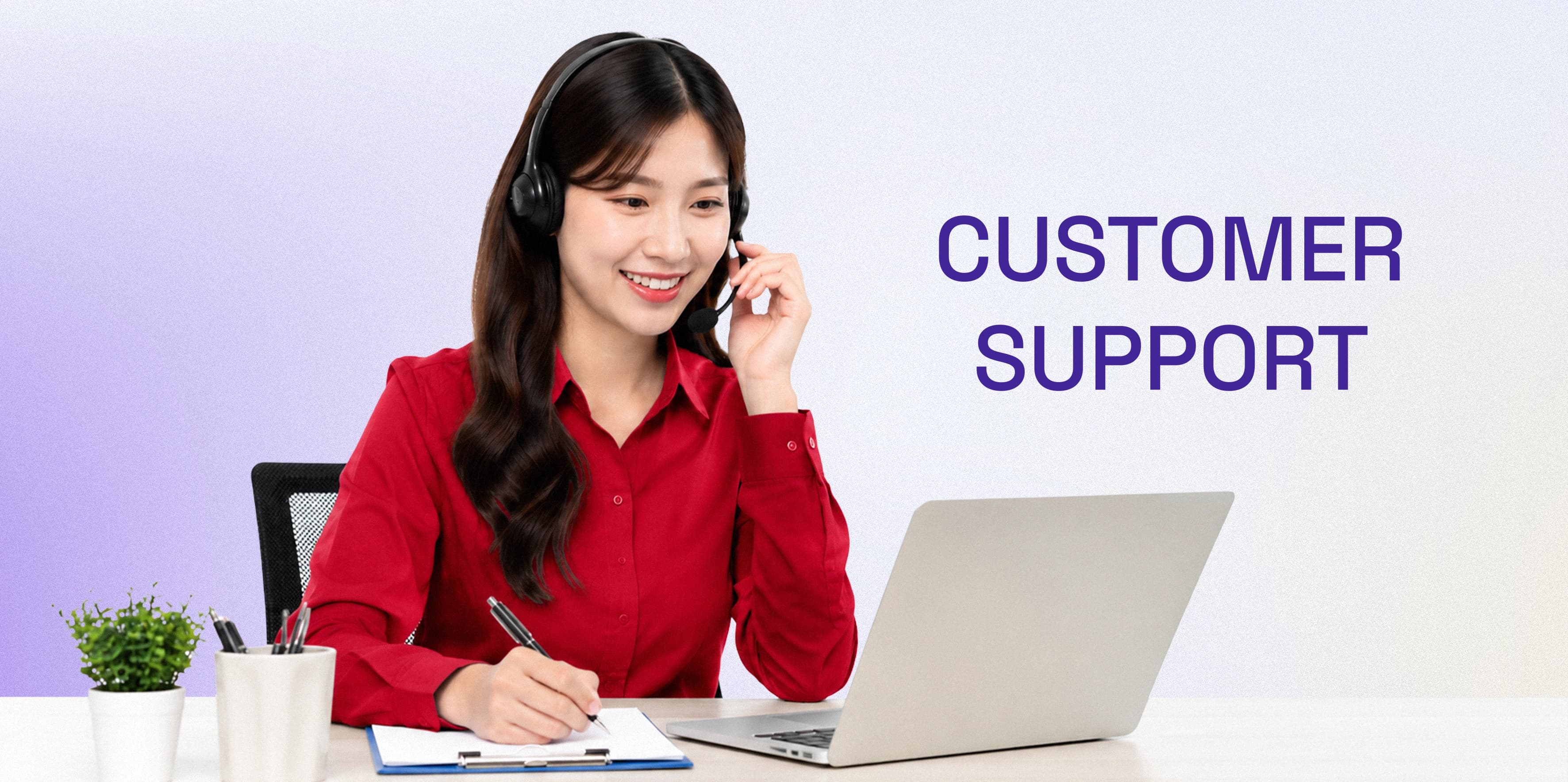 A KMP adviser listening to a customer